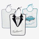 Conjunto de 3 babetes para o infantário "Cavalheiro"