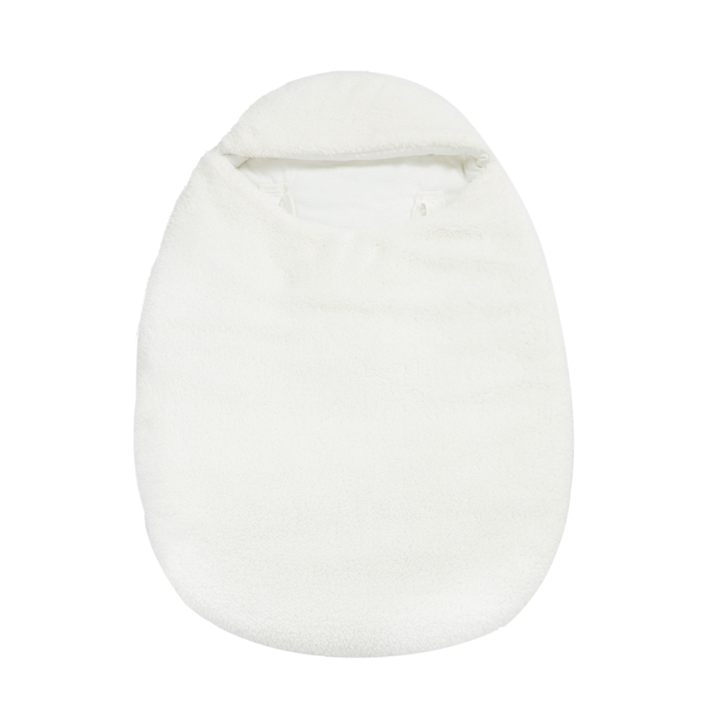 Saco de dormir para bebé branco em tecido sherpa Saco de dormir para bebé branco em tecido sherpa