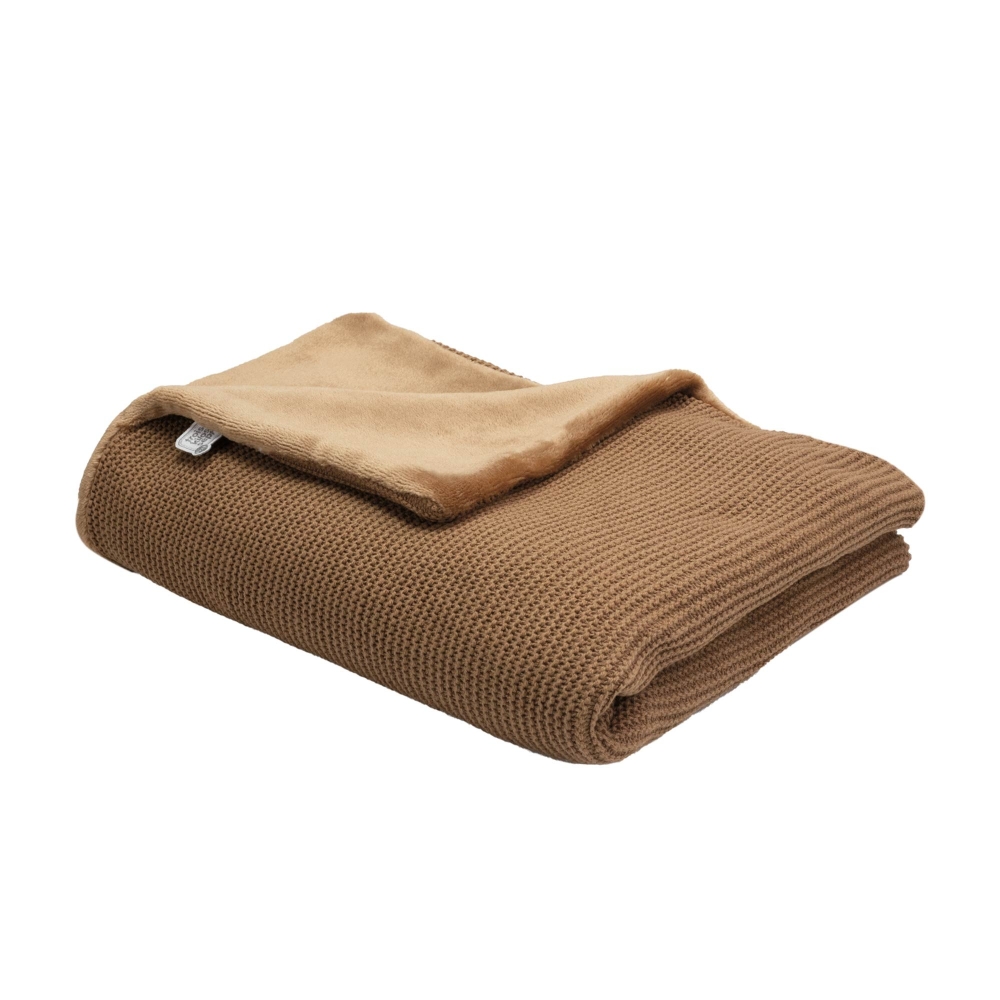 Coperta reversibile colore cioccolato