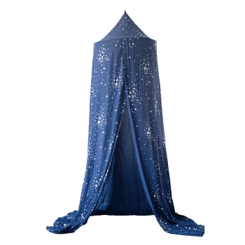 starry navy blue canopy