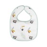 Bib with sage trim Bib with sage trim