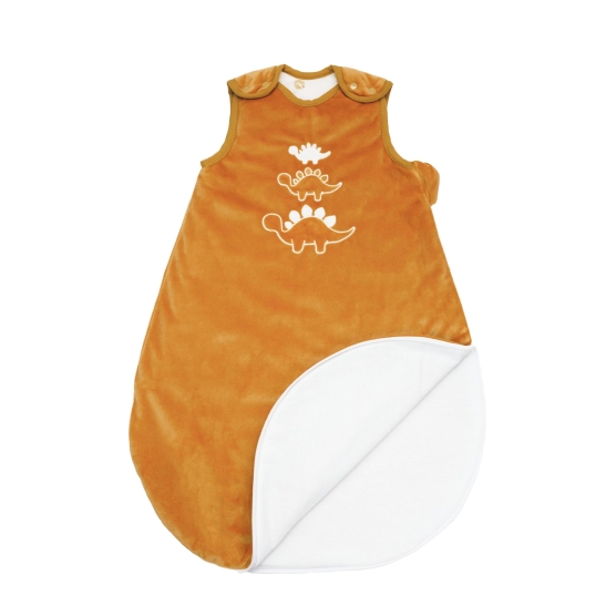 Newborn sleeping bag with dinosaur embroidery