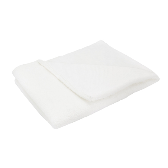 Witte sherpa deken