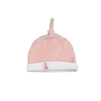 Gorro rosa de terciopelo