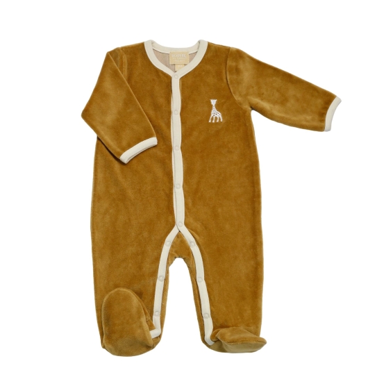 Pijama para recém-nascido cor camelo Sophie la girafe