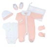Conjunto de nascimento para menina – Oeko-Tex - Arco-íris (6 peças) Kinousses - 1
