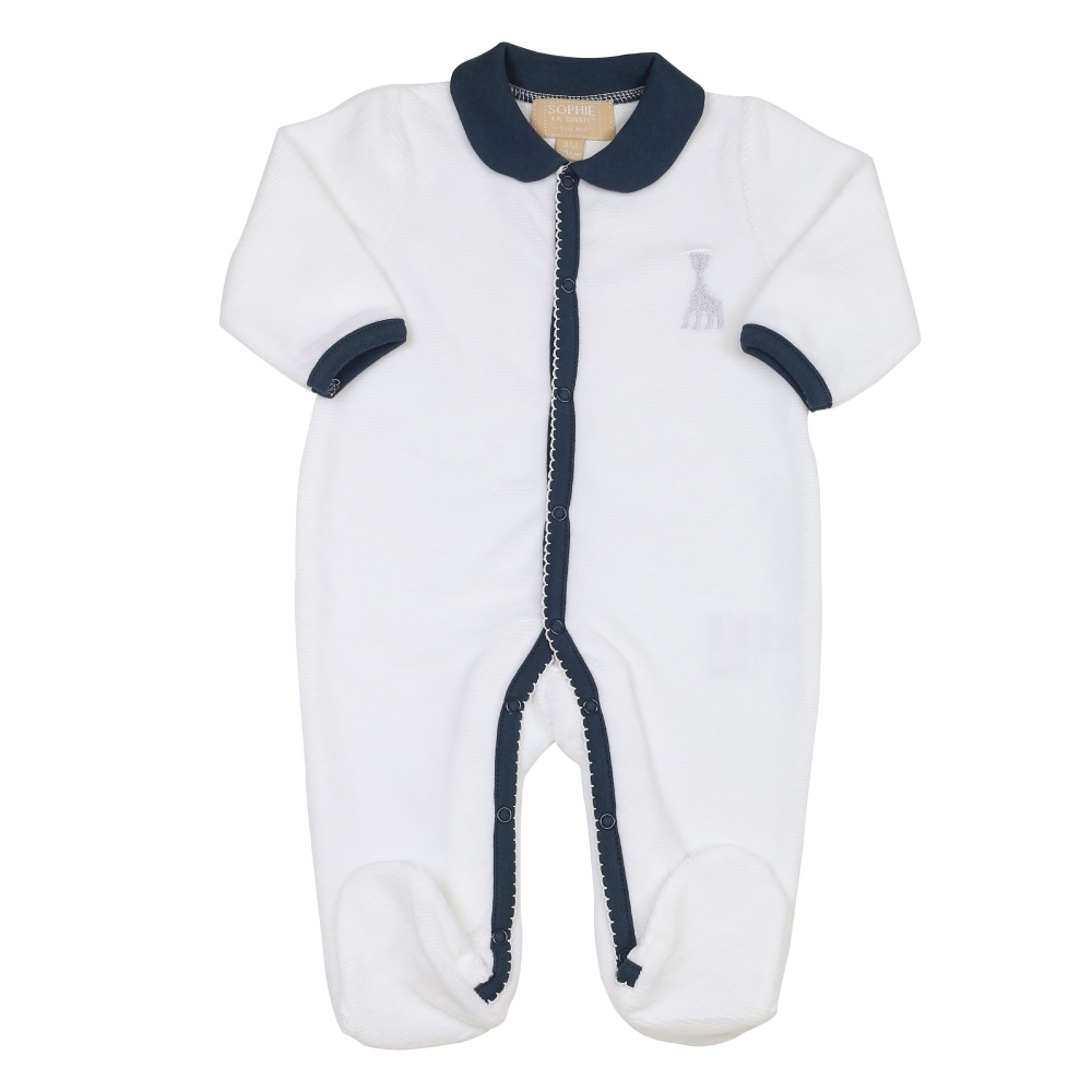 Pijama em Y azul-marinho — Veludo drop needle Trois Kilos Sept — 1