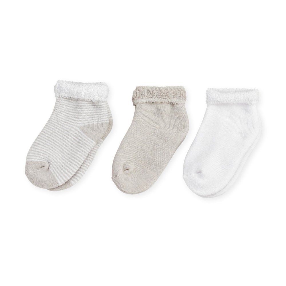 Lot de 3 paires de chaussettes beige Trois Kilos Sept - 1