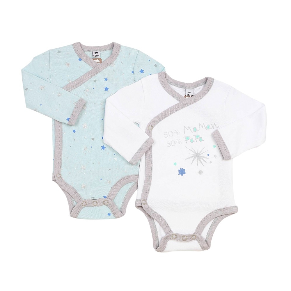 Set di 2 body incrociati - Mamma e papà Trois Kilos Sept - 7