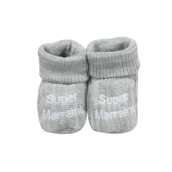 Newborn slippers - "Super Godfather / Super Godmother" Trois Kilos Sept - 1