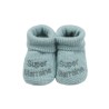 Newborn booties - "Super Godfather / Super Godmother" Trois Kilos Sept - 5