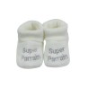 Chaussons naissance - "Super Parrain / Super marraine" Trois Kilos Sept - 9