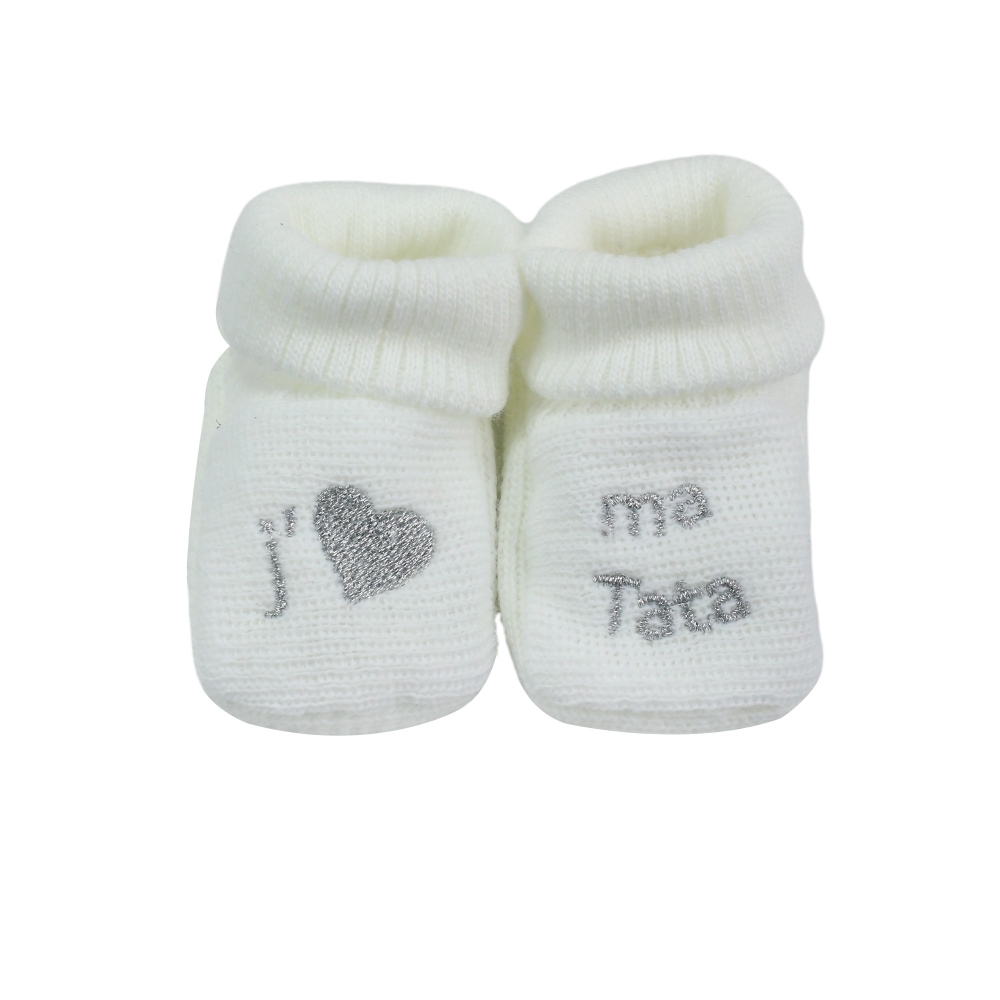 Geboorte slofjes - "J'❤️ ma Tata" Trois Kilos Sept - 2 Geboorte slofjes - "J'❤️ ma Tata" Trois Kilos Sept - 2