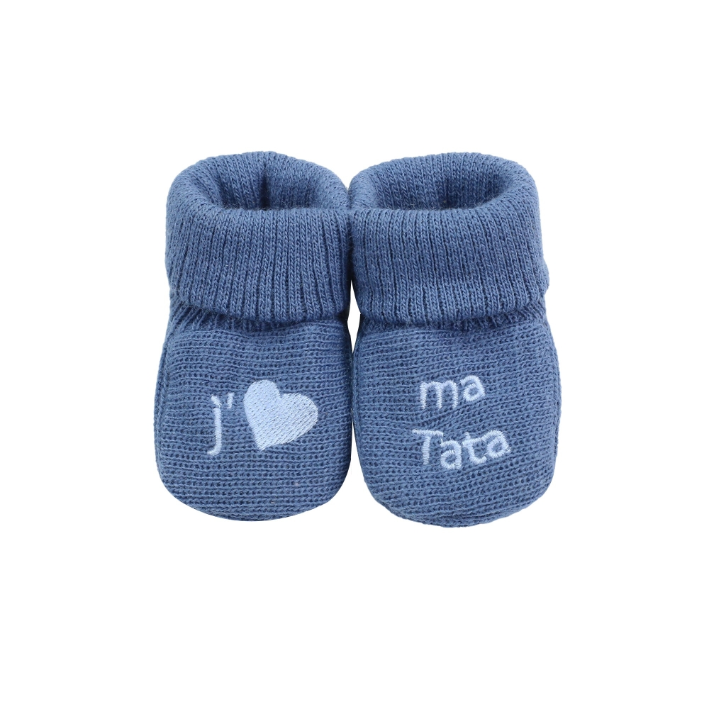 Pantufas para recém-nascido - "Adoro a minha tia ❤️" Trois Kilos Sept - 4 Pantufas para recém-nascido - "Adoro a minha tia ❤️" Trois Kilos Sept - 4