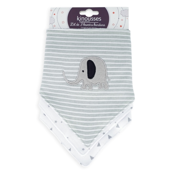 2er-Pack Elefanten Bandana-Lätzchen