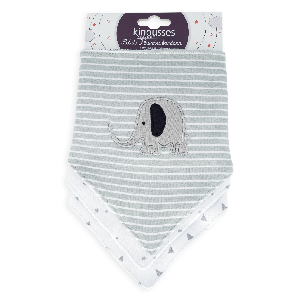 2er-Pack Elefanten Bandana-Lätzchen