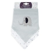 2er-Pack Elefanten Bandana-Lätzchen