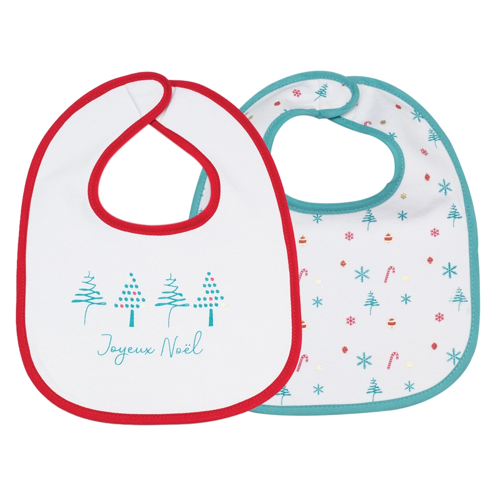 Set of 2 newborn bibs - Christmas