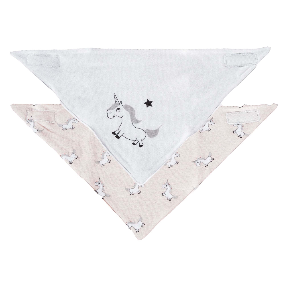 Bandana-Lätzchen - Einhorn x2