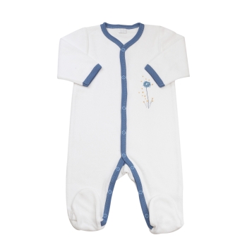 pijama de nacimiento con flor en el pecho pijama de nacimiento con flor en el pecho
