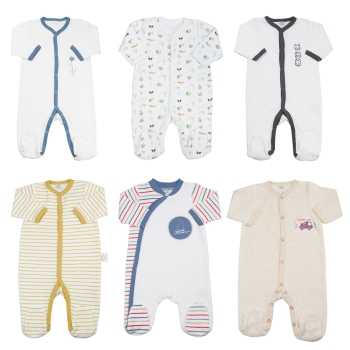 Conjunto de 6 pijamas de bebé