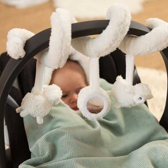 Espiral de atividades branca para bebé