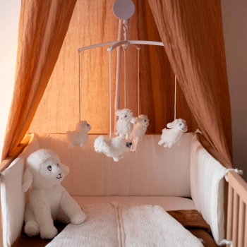 set mobile per neonato con peluche e lettino