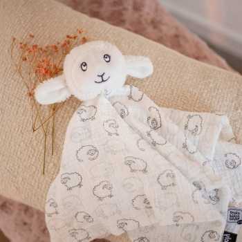 Pelúcia de ovelha em destaque, com um estampado integral no tecido Pelúcia de ovelha em destaque, com um estampado integral no tecido