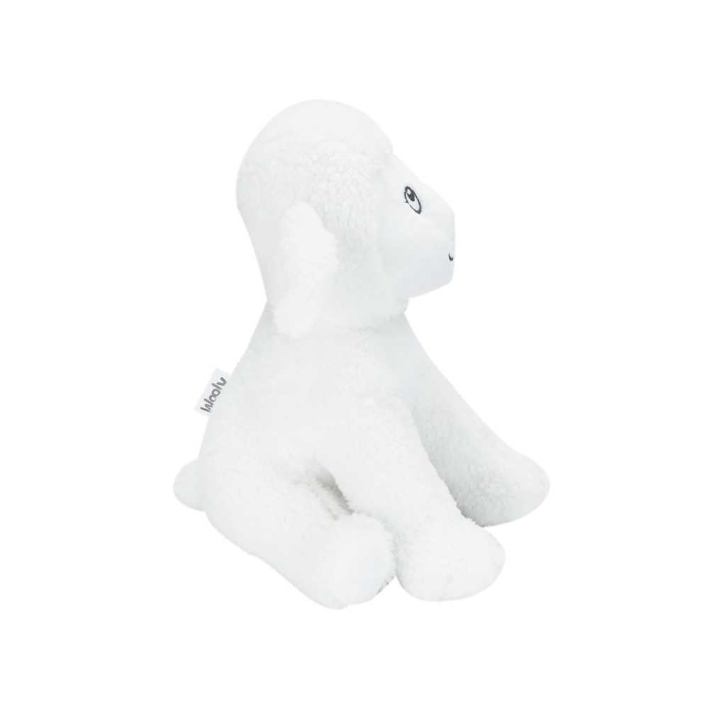 Peluche de ovelha visto de perfil Peluche de ovelha visto de perfil