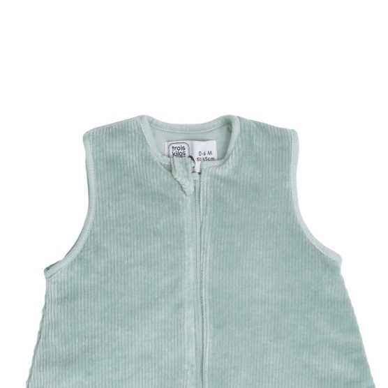 Saco de dormir para bebé dos 0 aos 6 meses, verde-sálvia