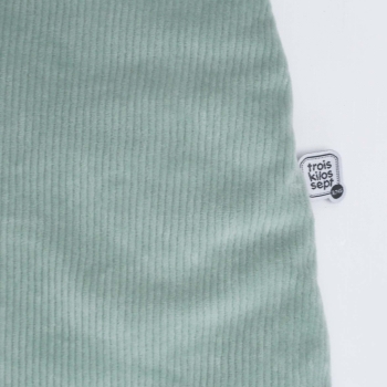 Close-up of corduroy fabric for 0-6 month baby sleeping bag Close-up of corduroy fabric for 0-6 month baby sleeping bag