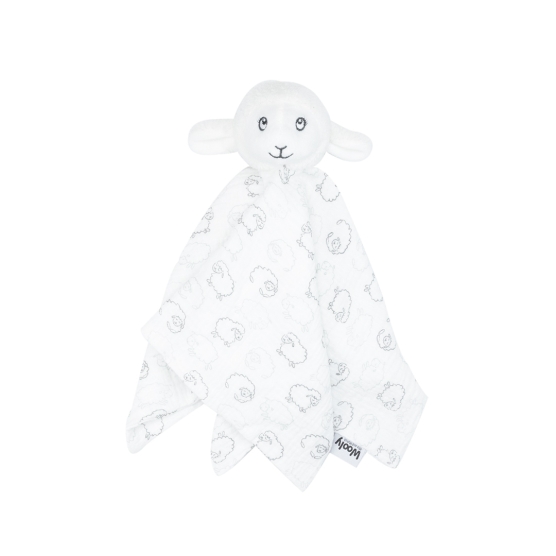 Peluche pecora bianca della collezione Wooly con un motivo all-over di pecore.