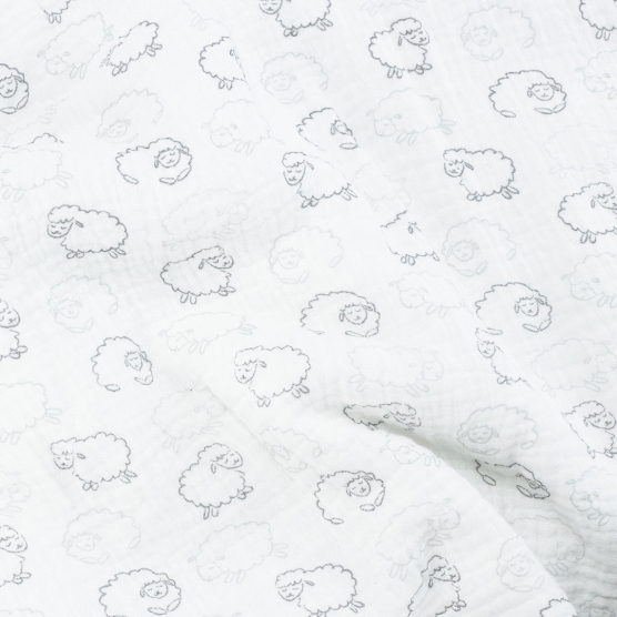 White cotton muslin baby blanket