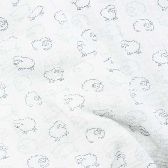 Manta para bebé em musselina de algodão branco