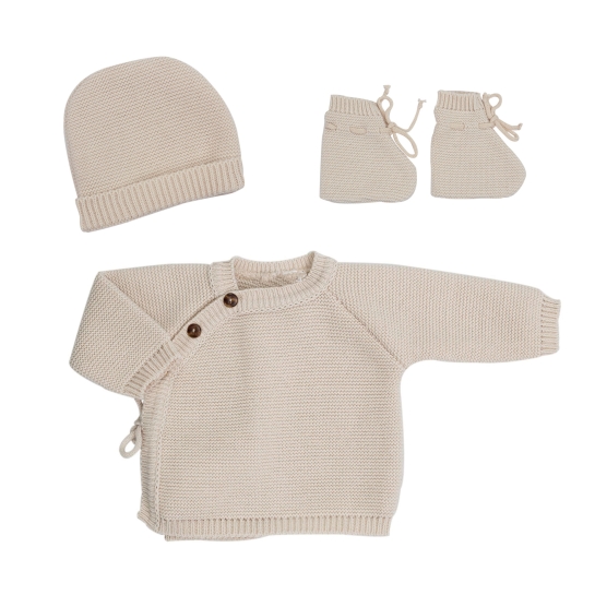 Newborn set: bra, hat, booties