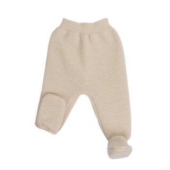 Sand-colored knit pants