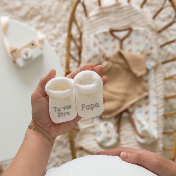 Chaussons pour annoncer la grossesse au future papa Chaussons pour annoncer la grossesse au future papa