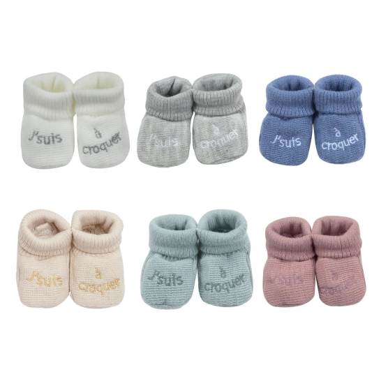 Baby booties - "Too cute to...