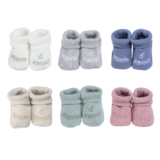 Birth slippers embroidered...