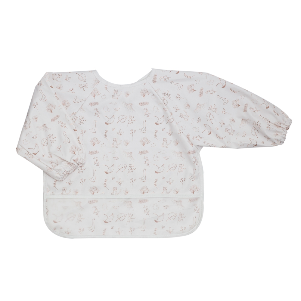 long-sleeved bib apron