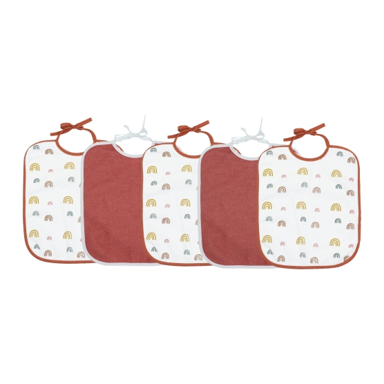 lot de 5 bavoirs lacets bébé