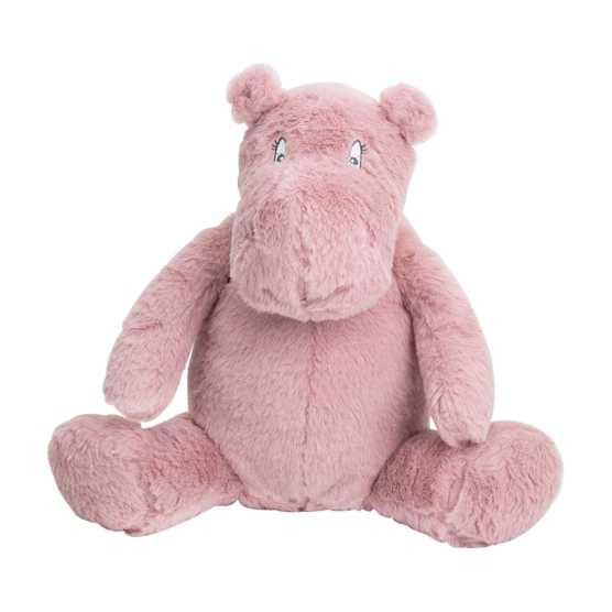 Peluche para bebé Cléo, a hipopótamo, 30 cm, rosa velho