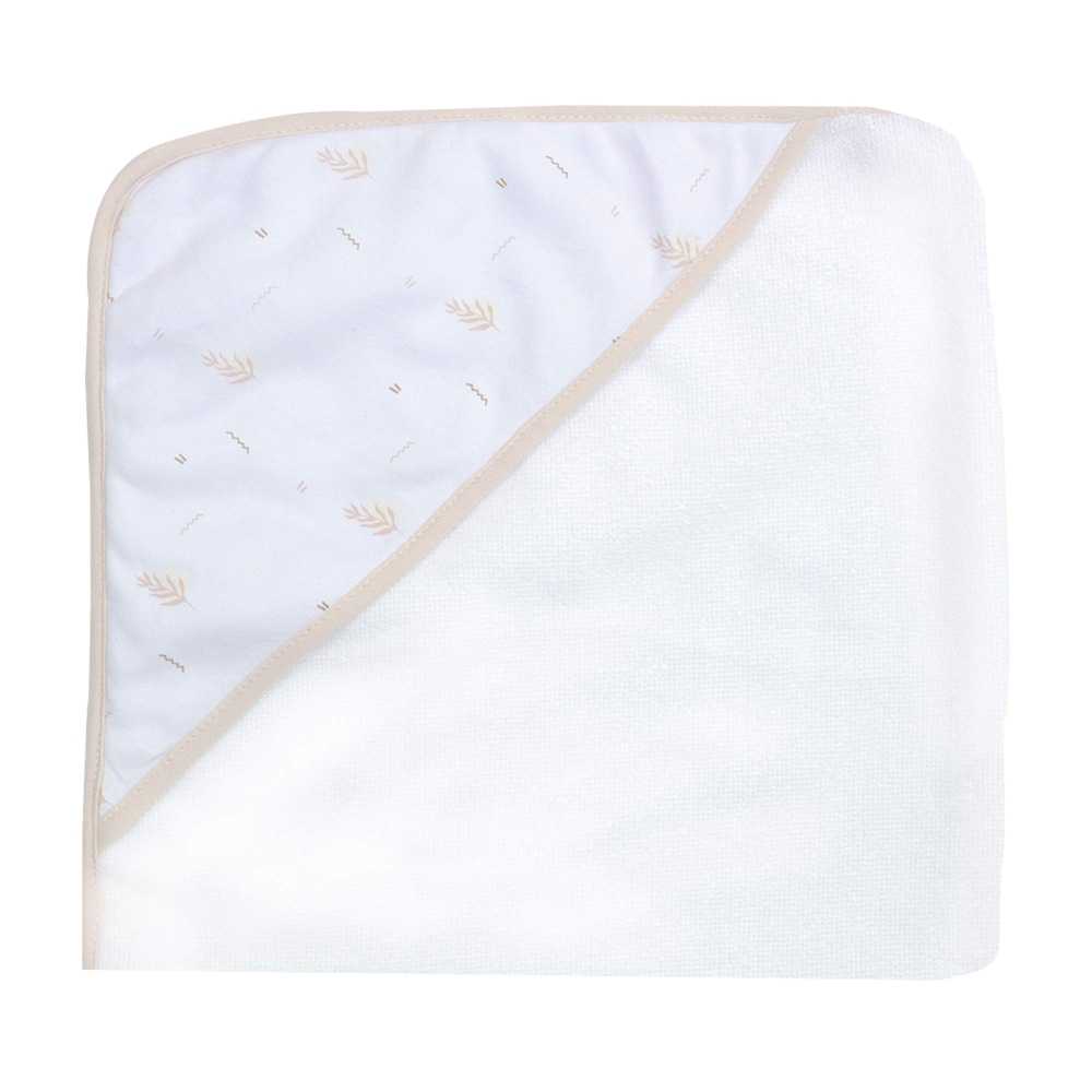Toalha de banho de bebé com capuz, bege, dimensões 70 x 70 cm Toalha de banho de bebé com capuz, bege, dimensões 70 x 70 cm