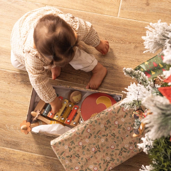 coffret musical bébé en bois