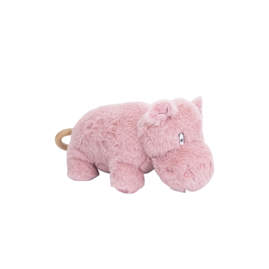 Peluche musicale rose hippopotame