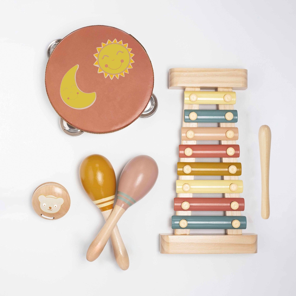 coffret musical bébé en bois