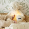 Peluche com luz de presença acesa para bebé.