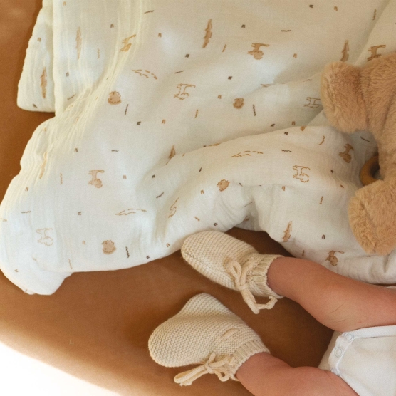 Manta bebé en muselina de...