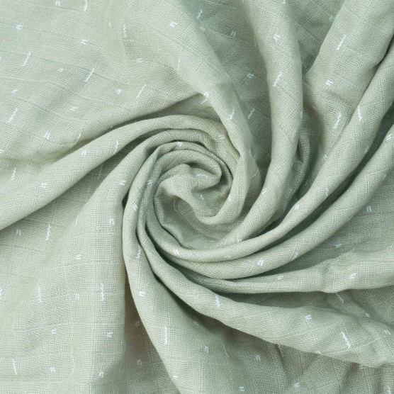 Lote de 3 muselinas bebé 70x70cm, color blanco y verde oliva