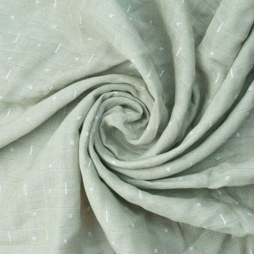 Fralda de pano verde para bebé com padrão branco Fralda de pano verde para bebé com padrão branco